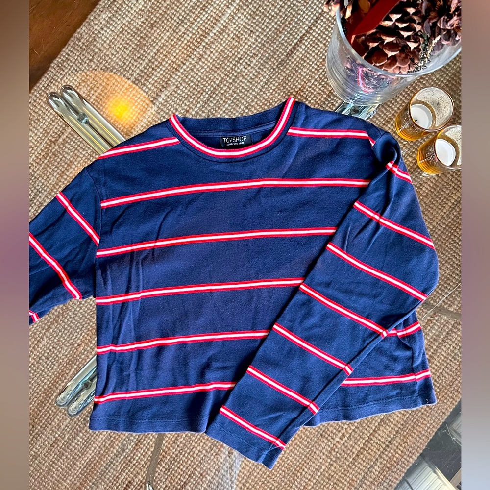 Topshop Cropped long sleeve tee